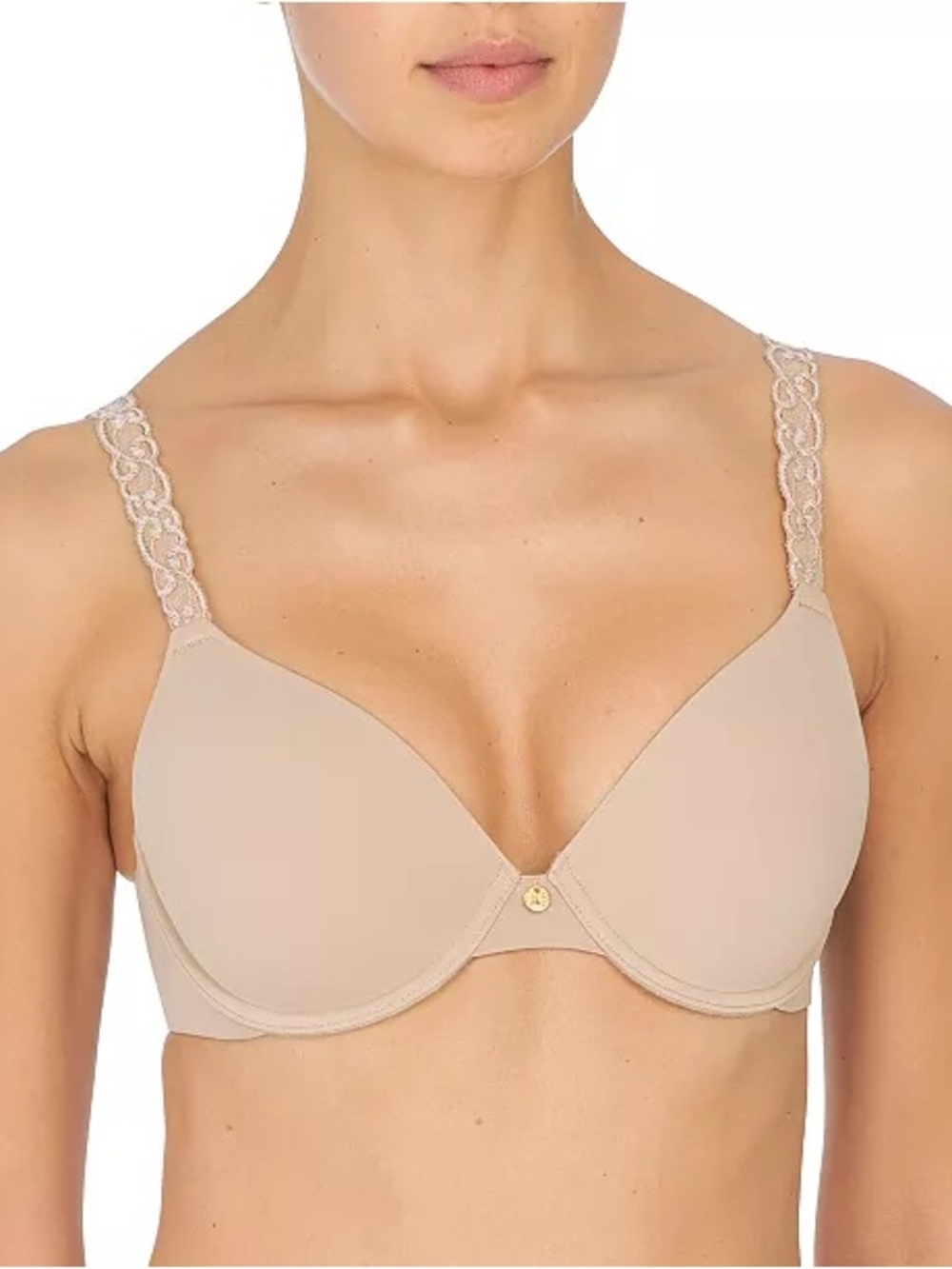 NATORI 732080 Pure Luxe T-Shirt Smooth Contour Bra Nude Comfort Size 38D nwt